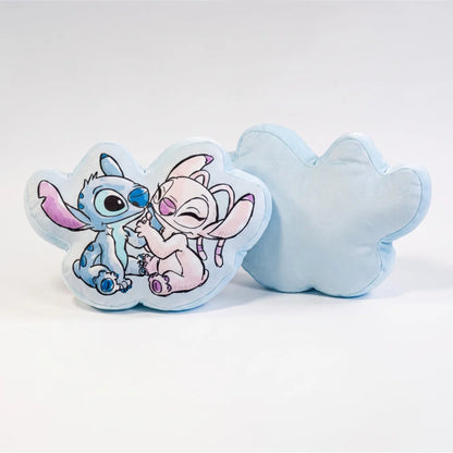 Disney Stitch und Angel 3D Velourskissen 38x29x5 cm Blau Rosa - WS-Trend.de