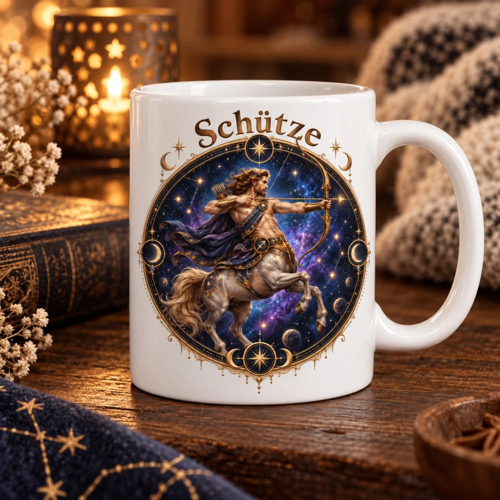 WS-Trend Sternzeichen Tasse Schütze mystisch Keramik 330 ml Geschenk - WS-Trend.de