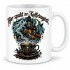 WS-Trend Koffeingeist Horror Tasse Keramik 330 ml mit Motiv und Spruch