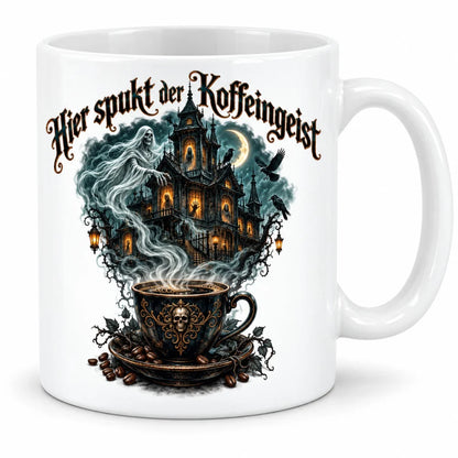 WS-Trend Koffeingeist Horror Tasse Keramik 330 ml mit Motiv und Spruch - WS-Trend.de