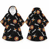 One Piece Kinder-Kuschelponcho mit Kapuze und Tasche, 7-14 Jahre