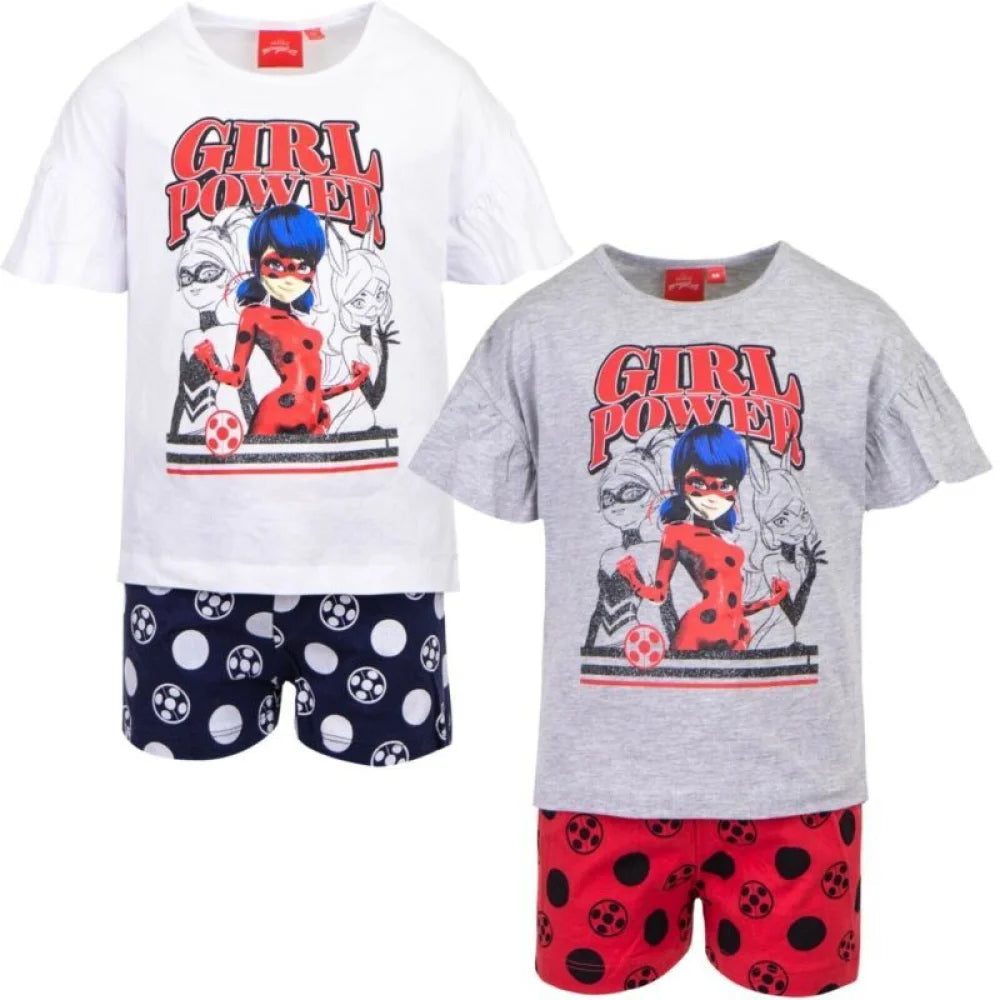 Miraculous Ladybug Queen Bee Kinder Schlafanzug Pyjama Kurz 104 - 128 baumwolle - WS-Trend.de