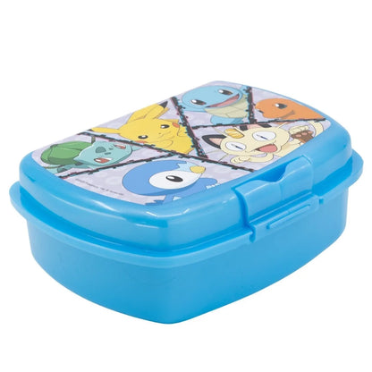 Pokemon Pikachu Kinder 4 teiliges Set Brotdose Trinkflasche Messer und Gabel - WS-Trend.de