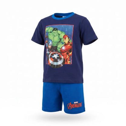 Marvel Avengers Jungen Schlafanzug Pyjama Shirt Shorts Gr. 98-128 Baumwolle - WS-Trend.de