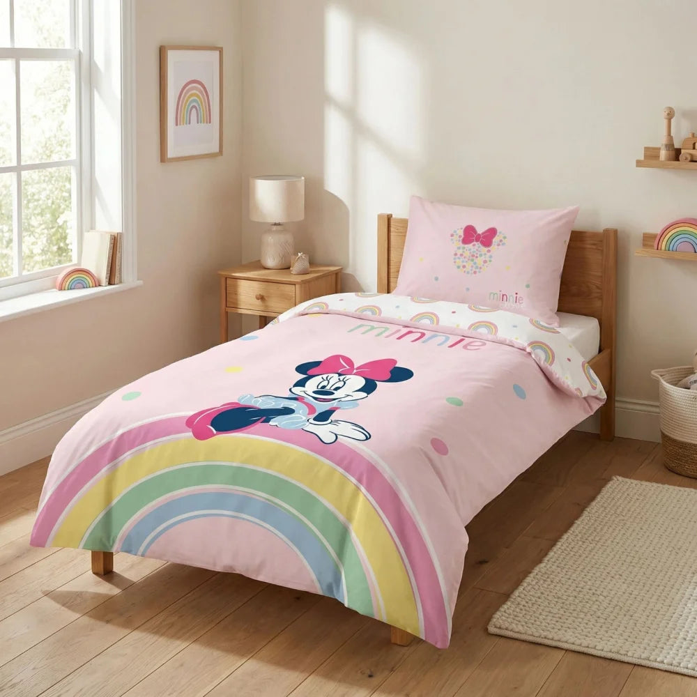 Disney Minnie Maus Kinder Mikrofaser Bettwäsche 2tlg. Set 135-140x200 65x65 - WS-Trend.de