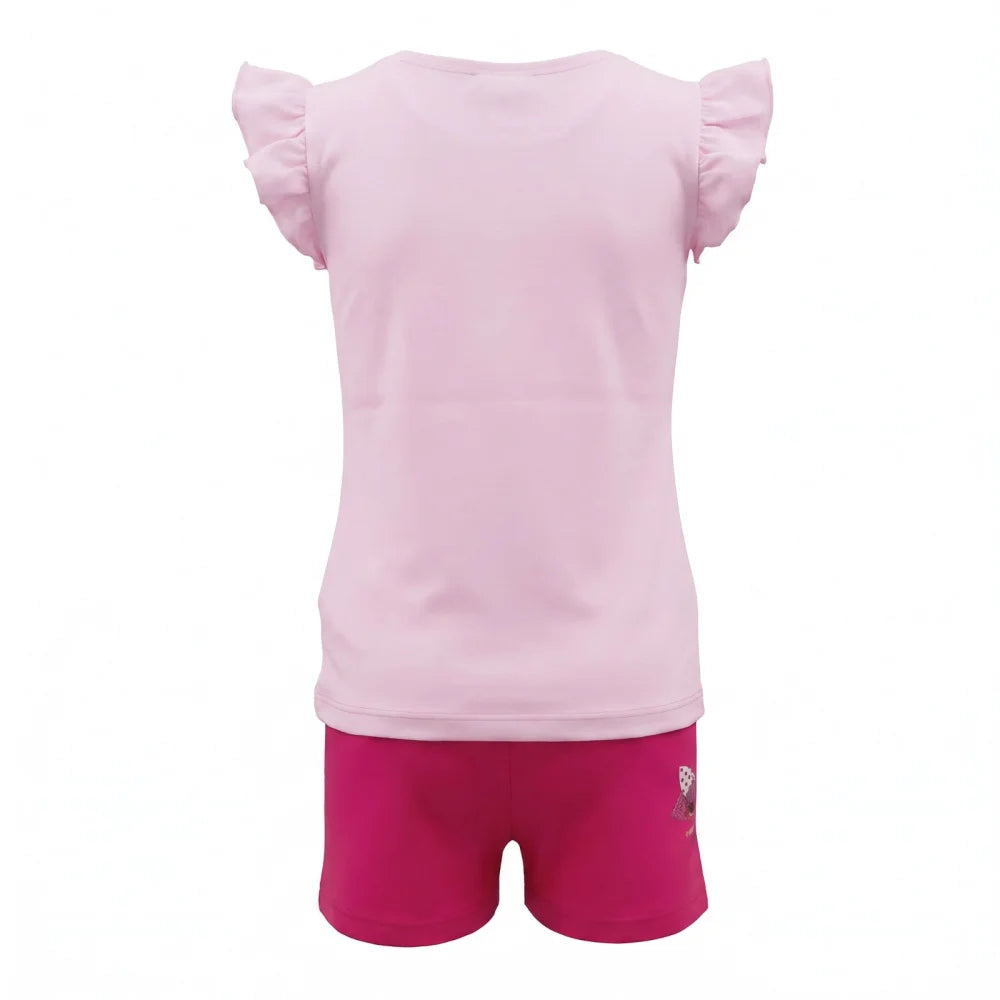 LOL Surprise Kinder kurzarm Schlafanzug Pyjama 98 bis 122 Baumwolle Grün Rosa - WS-Trend.de