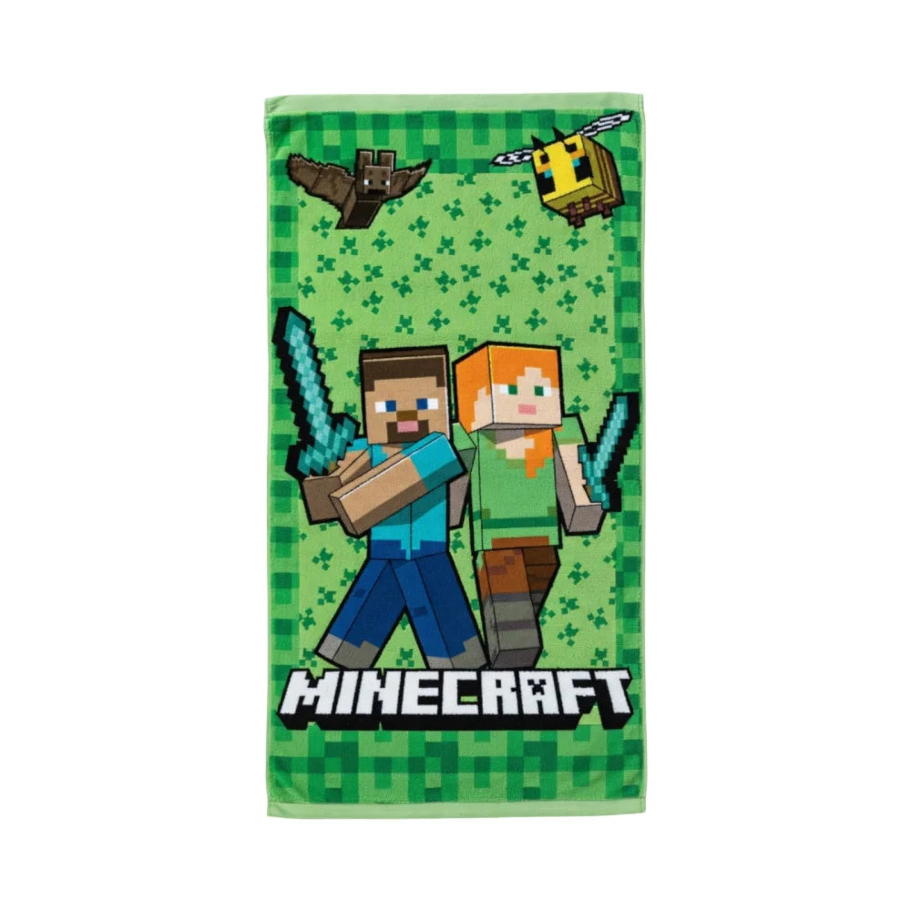 MInecraft Gamer Steve Alex Creeper Mikrofaser Badetuch Strandtuch XL 70x140 cm - WS-Trend.de