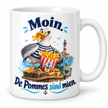 WS-Trend Möwe Kaffeetasse lustiger Spruch Keramik 330 ml Geschenktasse - WS-Trend.de
