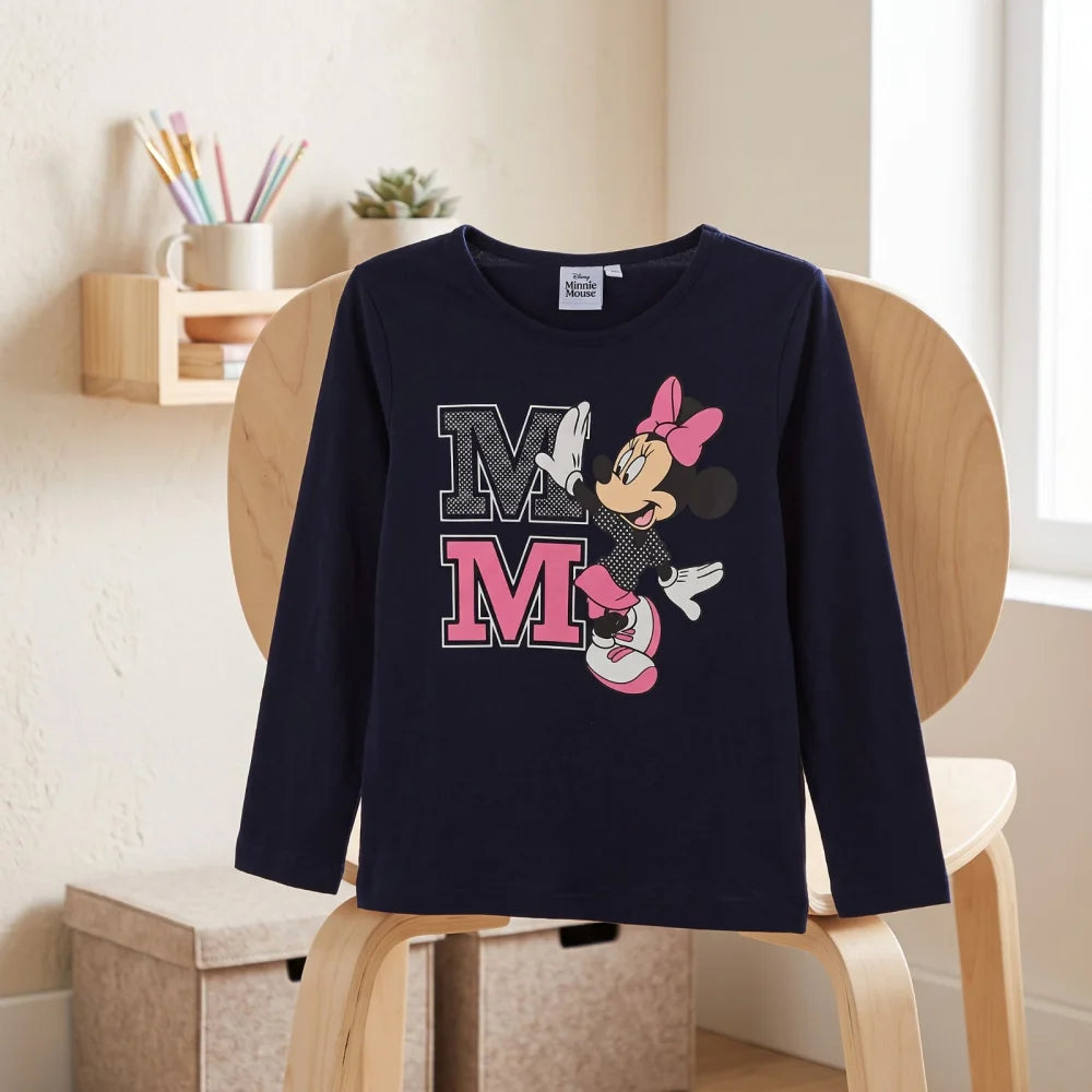 Print-Shirt Disney Minnie Maus Kinder Mädchen Langarmshirt Shirt - WS-Trend.de