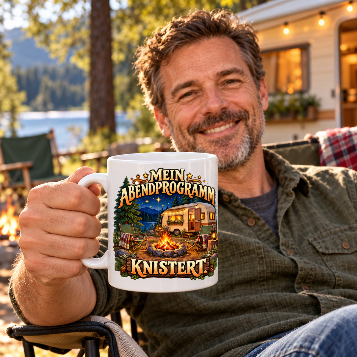 Camping Tasse Spruch Keramik 330 ml Geschenk Camper Wohnmobil Urlauber
