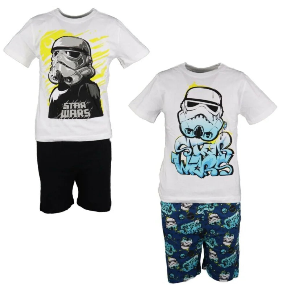 Star Wars Storm Trooper Kinder Pyjama Schlafanzug kurz 110-140 Motivwahl - WS-Trend.de