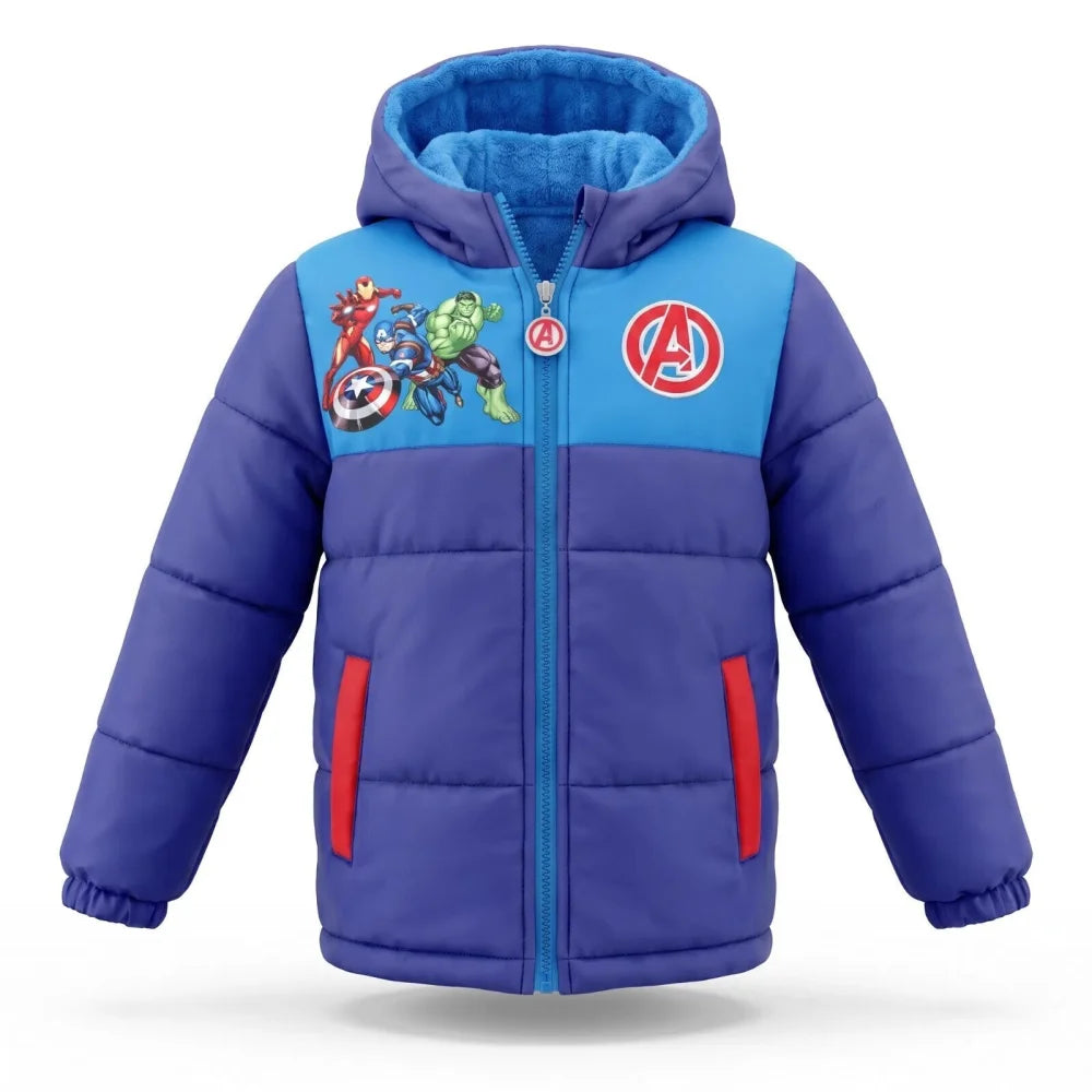 Winterjacke MARVEL Avengers Kinder Jungen Jacke mit Kapuze Gr. 98 - WS-Trend.de