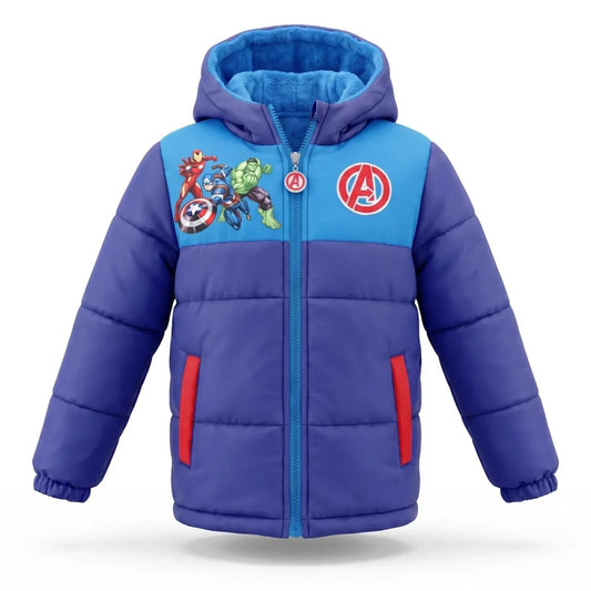 Winterjacke MARVEL Avengers Kinder Jungen Jacke mit Kapuze Gr. 98 - WS-Trend.de
