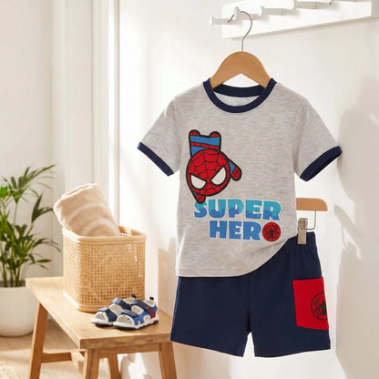 Marvel Spiderman Baby Kurzarm Shirt und Shorts Gr. 68 oder 80 - WS-Trend.de