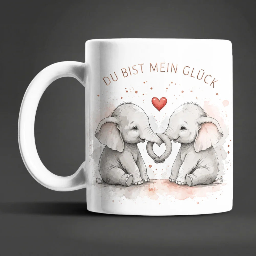 Liebestasse Tiermotiv - Kaffeetasse Geschenk fuer Partner 330 ml weiss - WS-Trend.de