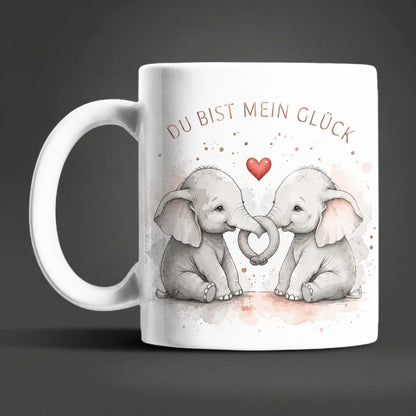 Liebestasse Tiermotiv - Kaffeetasse Geschenk fuer Partner 330 ml weiss - WS-Trend.de