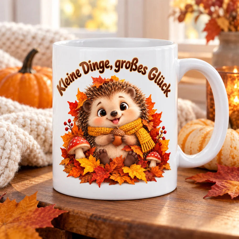 WS-Trend Herbst Tasse Igel mit Spruch Keramik 330 ml - WS-Trend.de