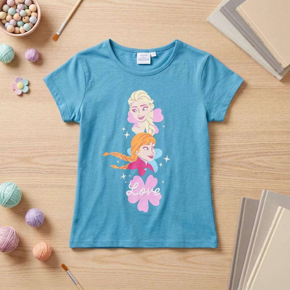 Print-Shirt Disney Eiskönigin T-Shirt Kinder Mädchen Kurzarmshirt Gr. 98-128 - WS-Trend.de