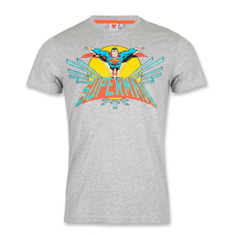 DC Comics Superman Herren kurzarm T-Shirt Shirt Grau S-XXL - WS-Trend.de