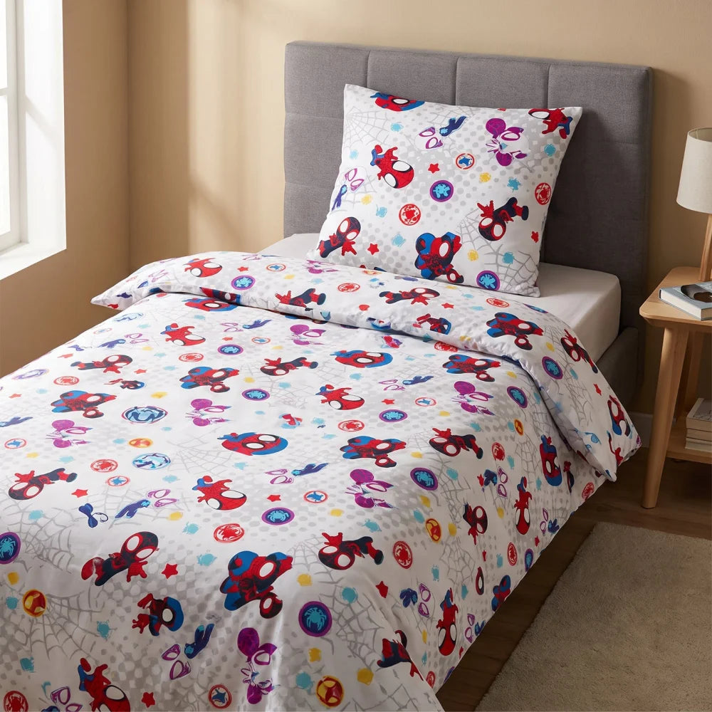 Marvel Spidey Wendebettwäsche 2-teilig 135-140x200 + 65x65 cm - WS-Trend.de