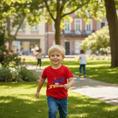 Marvel Spiderman Kinder Jungen T-Shirt Kurzarm Shirt Gr. 98 bis 128 Baumwolle - WS-Trend.de