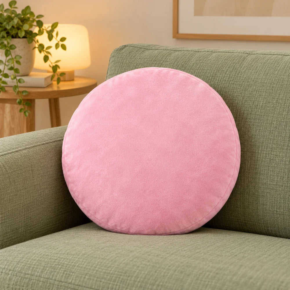 Hello Kitty 3D Dekokissen rund 35 cm Club-Motiv Rosa Mint - WS-Trend.de