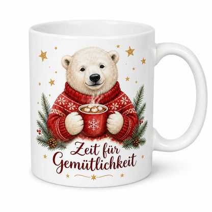Eisbär Weihnachtstasse - Geschenk zu Weihnachten - mit Weihnachtsmotiv - WS-Trend.de
