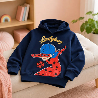 Kapuzenpullover Miraculous - Ladybug Kinder Fleece Hoodie Gr.104-128 - WS-Trend.de