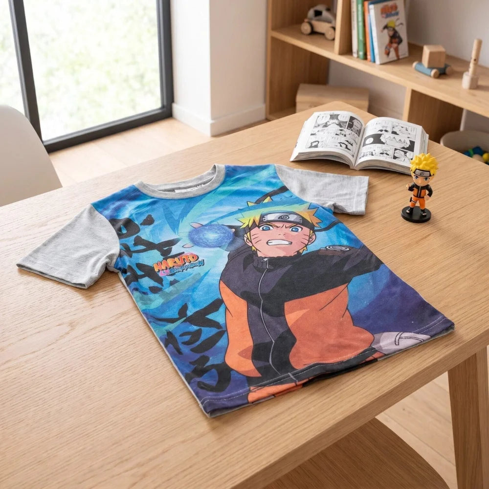 Anime Naruto Shippuden T-Shirt Kurzarm Kinder Jungen Shirt Gr.116 - WS-Trend.de