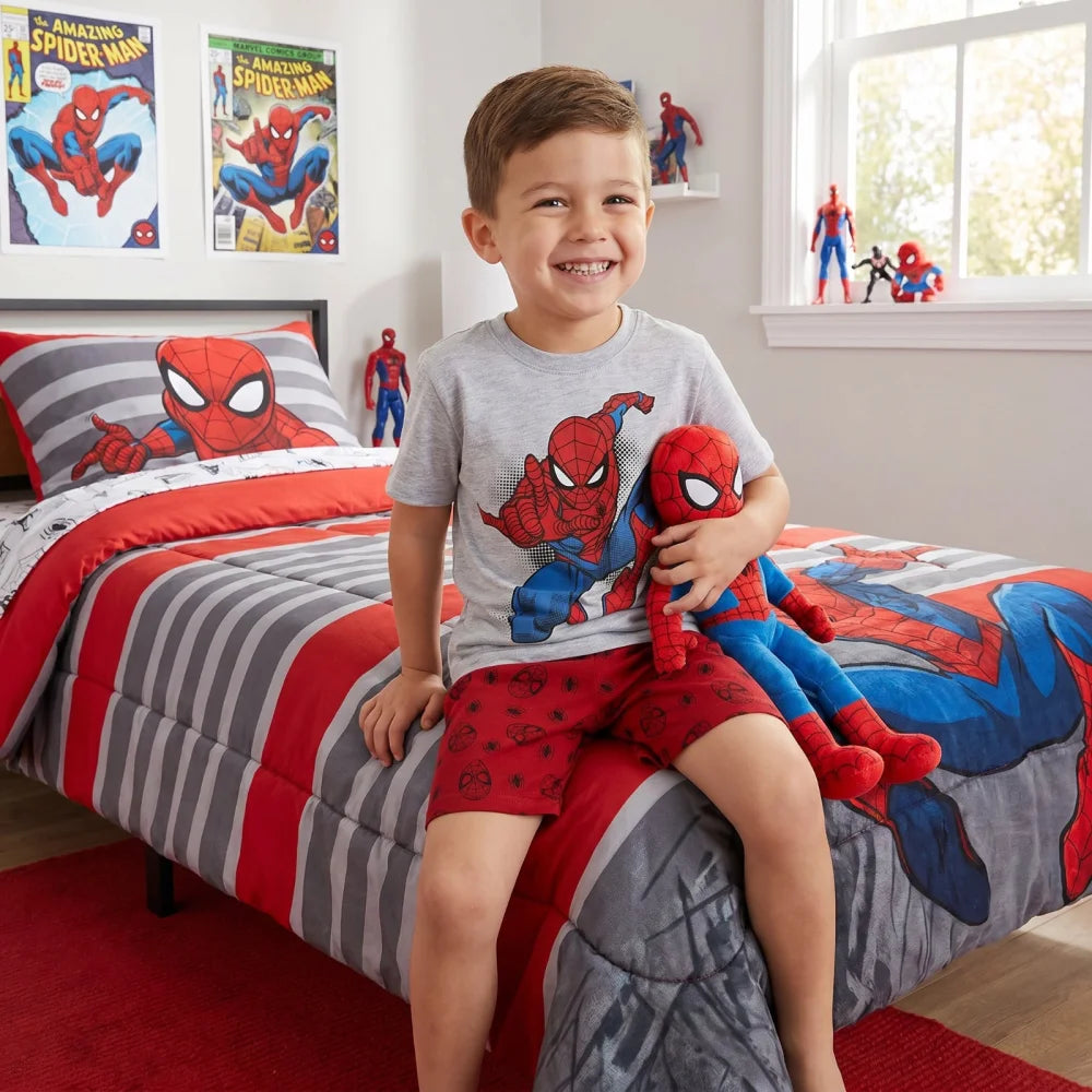 Marvel Spiderman Jungen Schlafanzug Pyjama Shirt Shorts Gr. 98-128 - WS-Trend.de