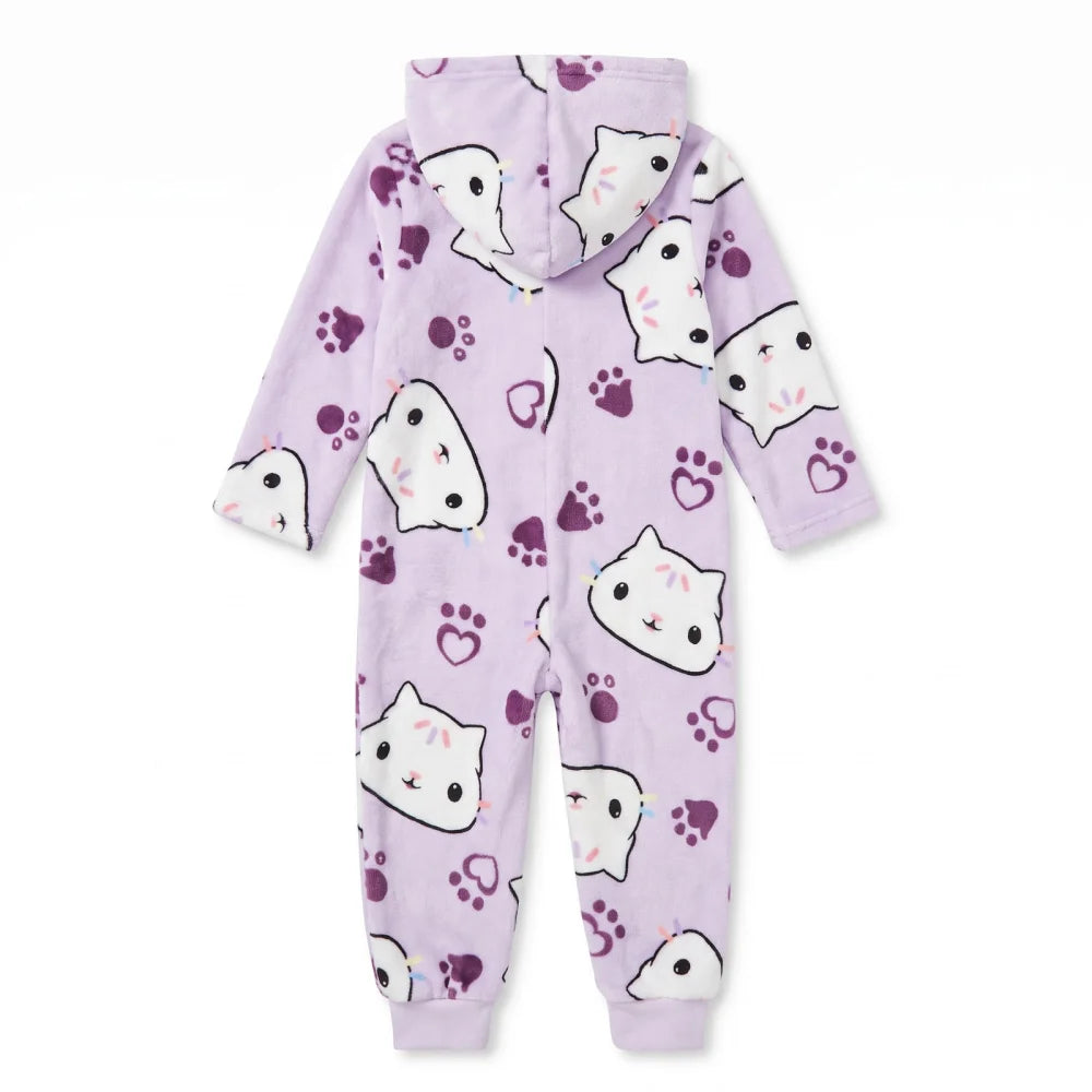 Gabbys Dollhouse Mädchen Coral-Fleece Einteiler Schlafanzug Gr. 98-128 - WS-Trend.de