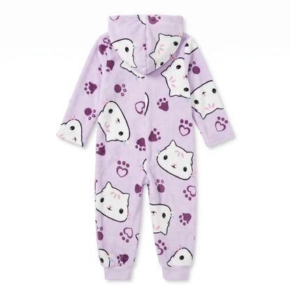 Gabbys Dollhouse Mädchen Coral-Fleece Einteiler Schlafanzug Gr. 98-128 - WS-Trend.de