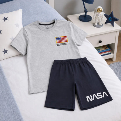 NASA Space Center Jugend Jungen Schlafanzug kurzarm Pyjama Gr.134-140 - WS-Trend.de