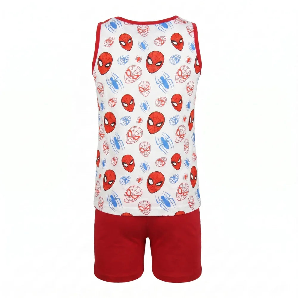 Marvel Spiderman Kinder ärmellos Schlafanzug Pyjama Nachtwäsche 104 - 134 - WS-Trend.de