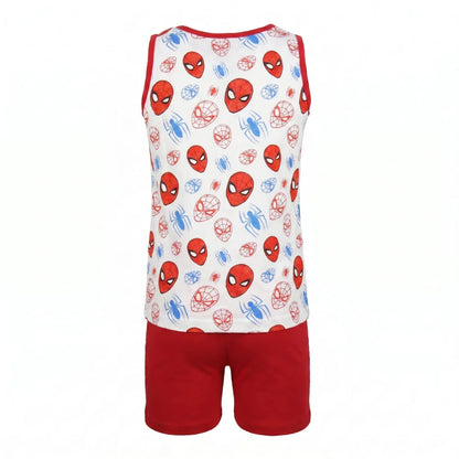 Marvel Spiderman Kinder ärmellos Schlafanzug Pyjama Nachtwäsche 104 - 134 - WS-Trend.de