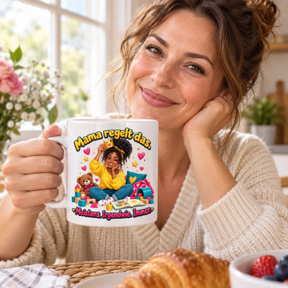 WS-Trend Mama regelt das Tasse Keramik 330 ml Geschenk mit Spruch - WS-Trend.de