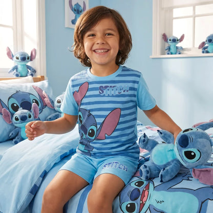 Disney Stitch Jungen Schlafanzug Pyjama Shirt Shorts Gr. 98-128 Baumwolle - WS-Trend.de