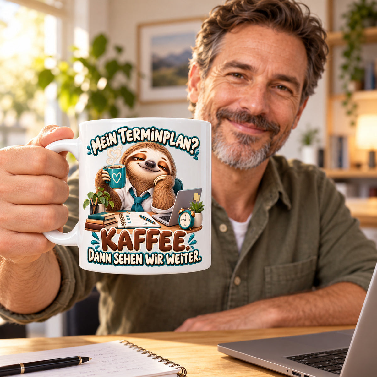 Büro Tasse Keramik 330 ml lustiger Spruch Geschenk Kollegen Homeoffice