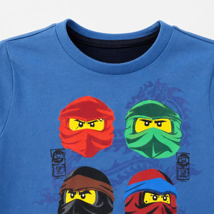 LEGO® Ninjago Jungen Kinder Pyjama Schlafanzug 98 -104 Kai Jay Zane Lloyd - WS-Trend.de