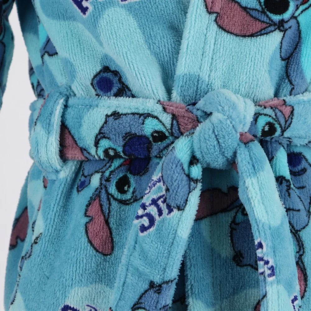 Disney Lilo und Stitch Kinder Mädchen Fleece Bademantel mit Kapuze Gr. 98 - 104 - WS-Trend.de