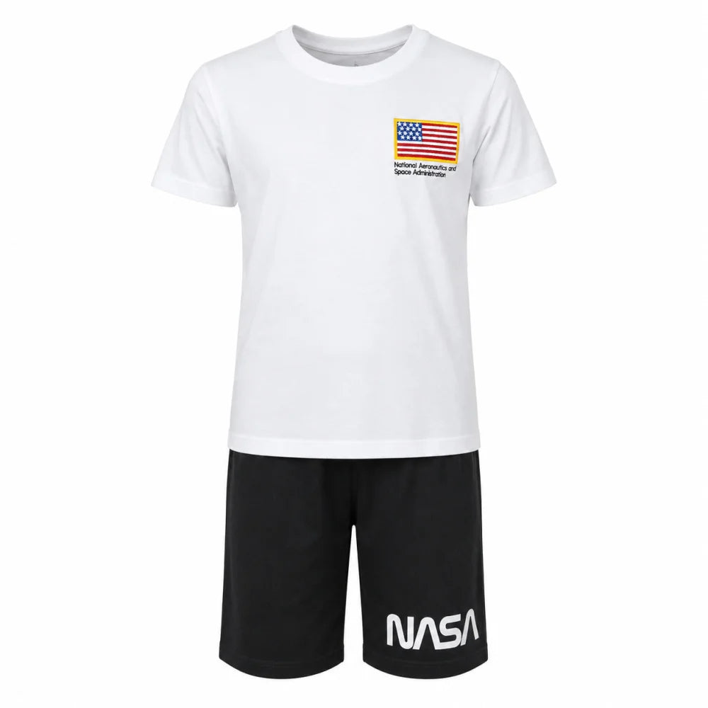 NASA Space Center Jugend Jungen Schlafanzug kurzarm Pyjama Gr.134-140 - WS-Trend.de