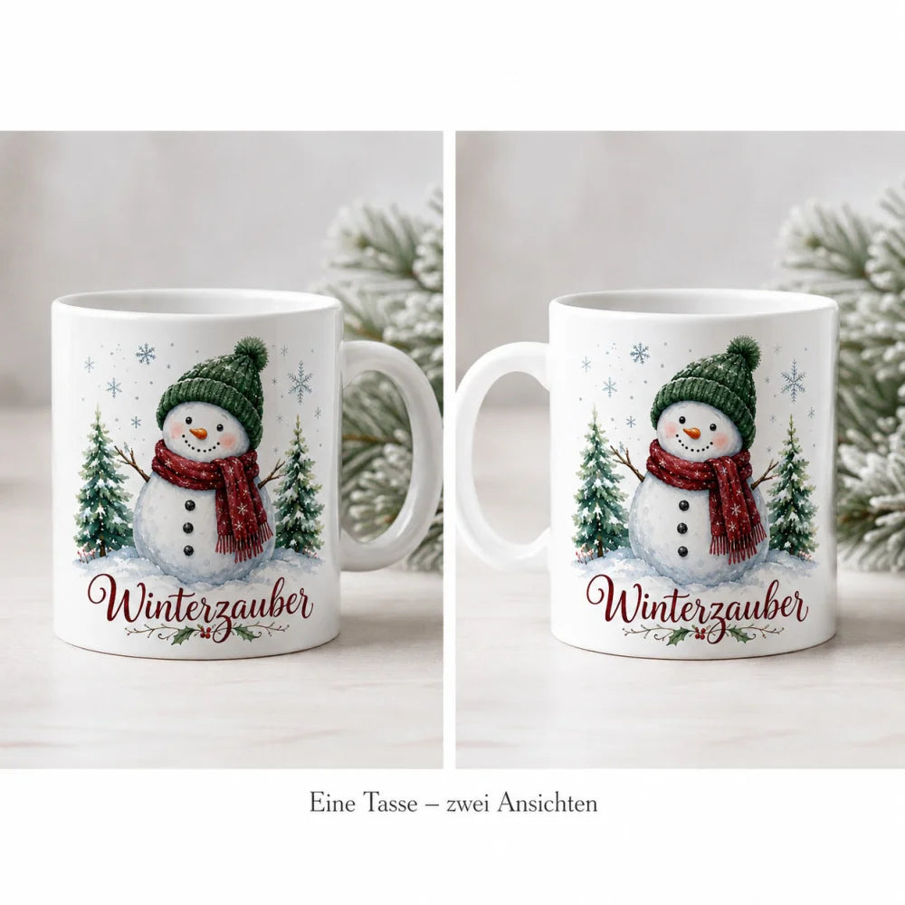 Schneemann Weihnachtstasse - Geschenk zu Weihnachten - weiß mit Spruch - WS-Trend.de