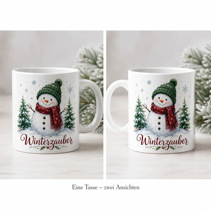 Schneemann Weihnachtstasse - Geschenk zu Weihnachten - weiß mit Spruch - WS-Trend.de