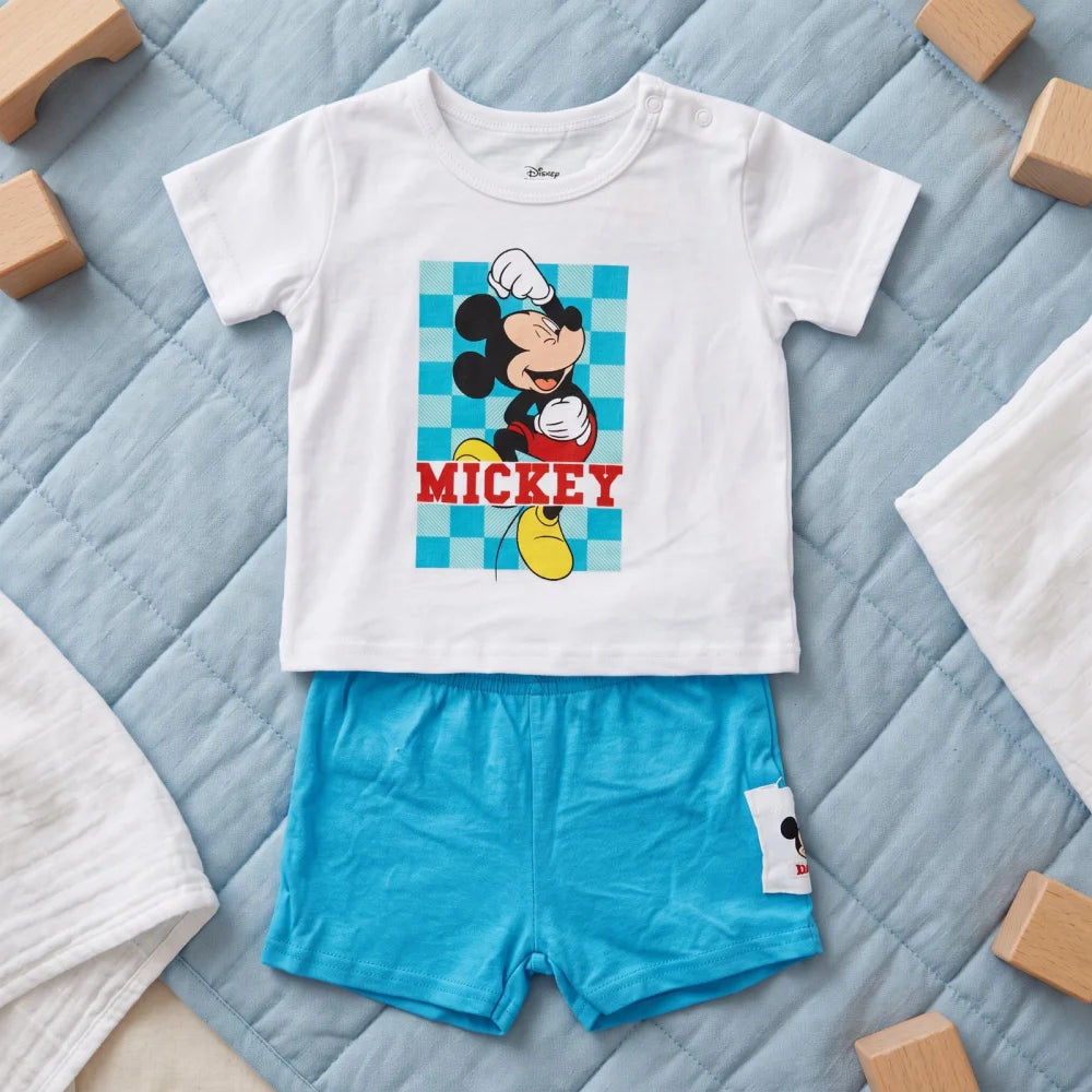Disney Mickey Maus Baby kurzarm T-Shirt und Shorts Gr. 62 - 86 für Jungen - WS-Trend.de