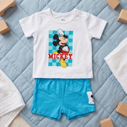 Disney Mickey Maus Baby kurzarm T-Shirt und Shorts Gr. 62 - 86 für Jungen - WS-Trend.de