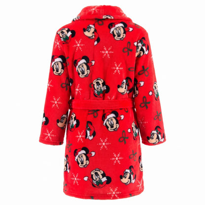 Disney Mickey & Minnie Maus Kinder Coral-Fleece Bademantel Weihnachten Gr. 98–128 - WS-Trend.de