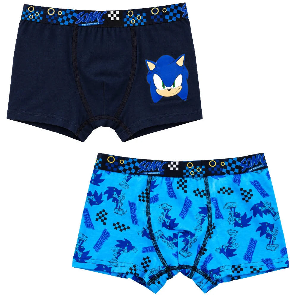 Sonic the Hedgehog Jungen Boxershorts Unterhose 2er Pack Gr. 98-128 - WS-Trend.de