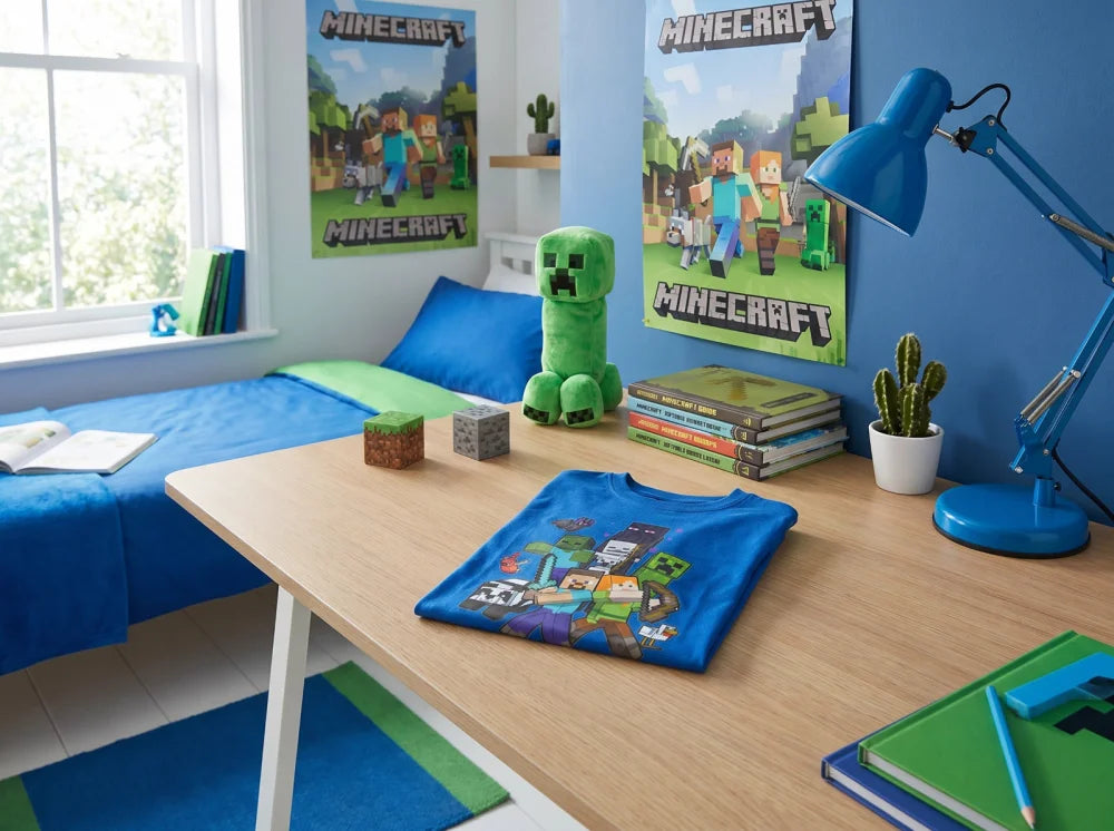 Minecraft Gamer Creeper Kinder T-Shirt Kurzarm Shirt Gr. 116-146 100% Baumwolle - WS-Trend.de