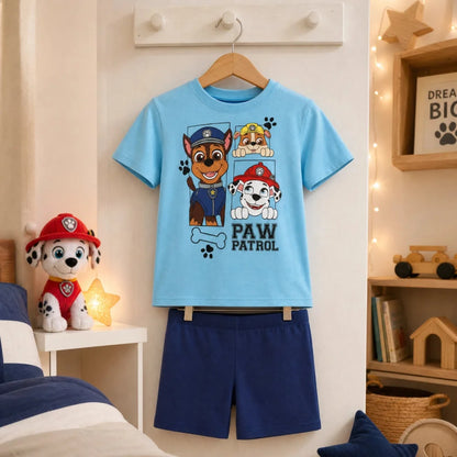 Paw Patrol Kinder kurzarm Schlafanzug Pyjama Shirt Shorts Gr. 98-128 - WS-Trend.de