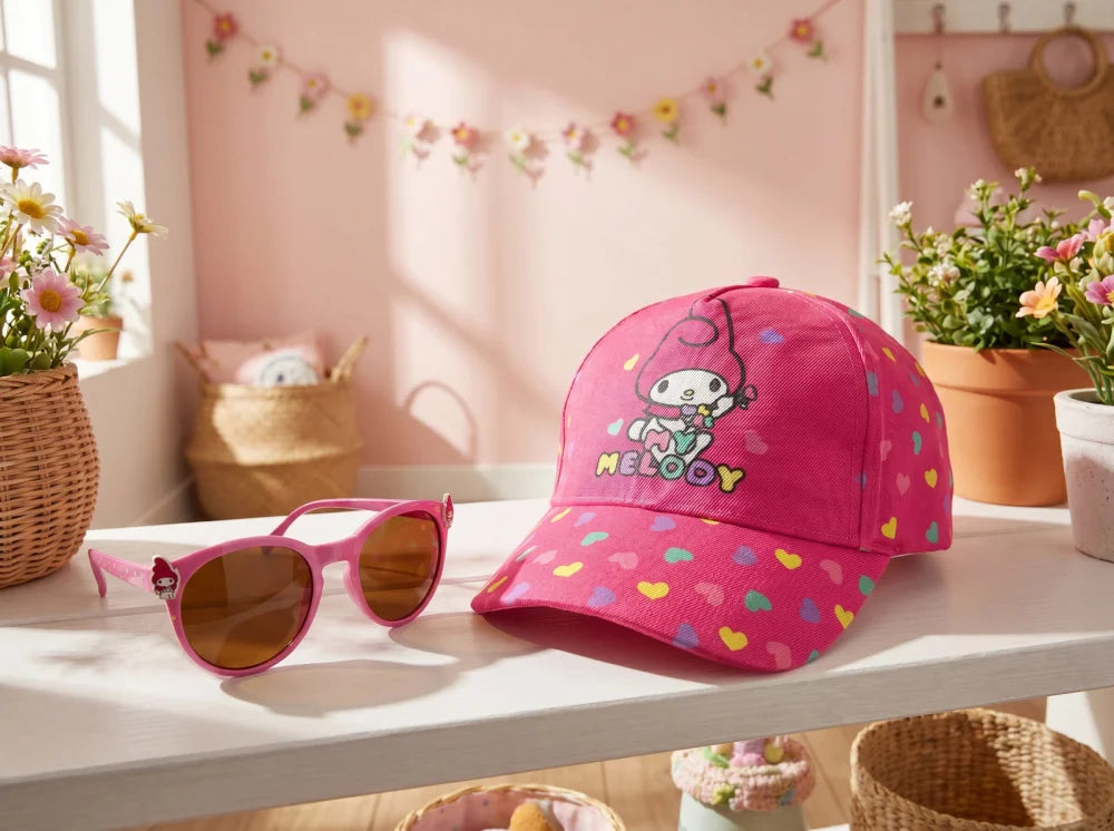 Hello Kitty Melody Kinder Basecap Baseball Kappe und Sonnenbrille Gr. 52-54 - WS-Trend.de